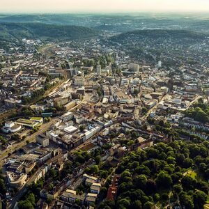 Luftbild: Blick auf Wuppertal